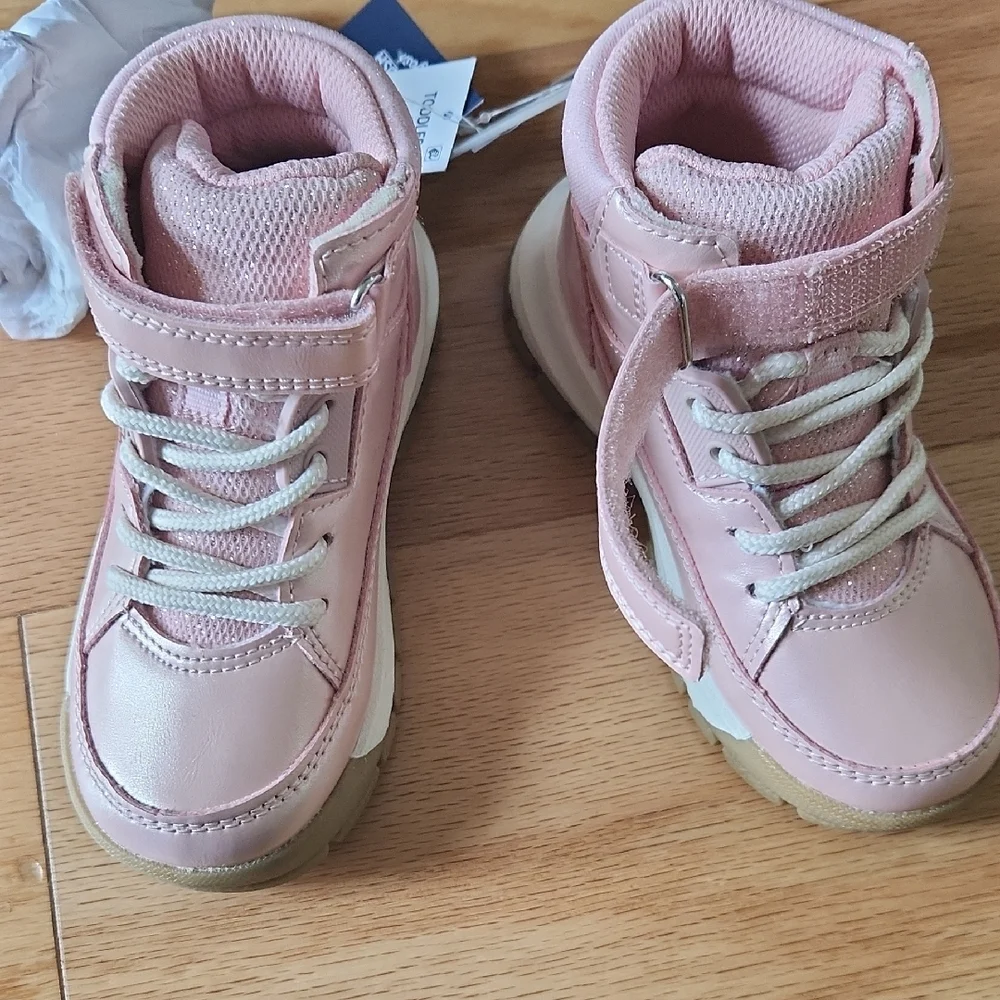 NWT OshKosh B'gosh Pink High-Top Sneakers Toddler 8 - Picture 17 of 17